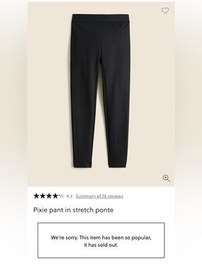 J. Crew Navy Stretch Pull-On Pants - Pixie Pants